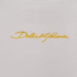Pre Owned Dolce & Gabbana Kids Yellow Majolica Print Poplin and Jersey Dress 11/12 Yrs