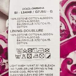 Pre Owned Dolce & Gabbana Kids Majolica Print Cotton Top & Skirt Set 5/4 Yrs