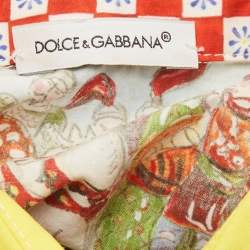 Pre Owned طقم توب وشورت دولتشي آند غابانا كيدز مطبوع كاريتو متعدد الألوان 7/8، 6 سنوات