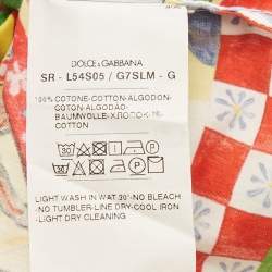 Pre Owned طقم توب وشورت دولتشي آند غابانا كيدز مطبوع كاريتو متعدد الألوان 7/8، 6 سنوات