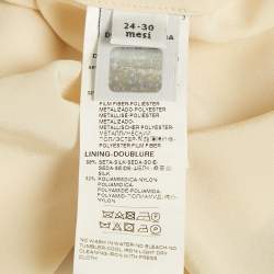 Pre Owned Dolce & Gabbana Kids Beige DG Embroidered Tulle Dress 24-30M