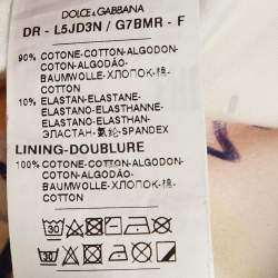 Pre Owned Dolce & Gabbana Kids Orange Printed Jersey A-Line Short Dress 6 Yrs