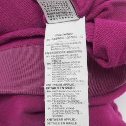 Pre Owned Dolce & Gabbana Kids Pink Logo Trim Cotton Jacket and Pants Set 6Yrs