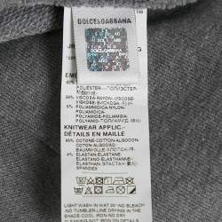 Pre Owned Dolce & Gabbana Kids Grey Queen Applique Sweatshirt 6Yrs