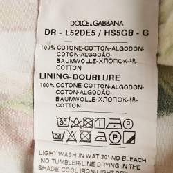 Pre Owned Dolce & Gabbana Kids Blue Floral Print Poplin Dress 11-12Yrs