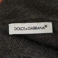 Pre Owned Dolce & Gabbana Kids Grey Cotton Hooded Jacket Size 11/12 Yrs