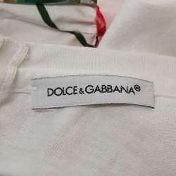 مملوكة مسبقًا Dolce & Gabbana Kids White/Red Poppy Print Cotton Happy Garden Dress 3Y 