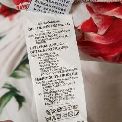 مملوكة مسبقًا Dolce & Gabbana Kids White/Red Poppy Print Cotton Happy Garden Dress 3Y 