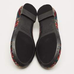 مملوكة مسبقًا Dolce & Gabbana Size 30 Multicolour Check Canvas Ballet Flats 