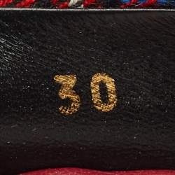 مملوكة مسبقًا Dolce & Gabbana Size 30 Multicolour Check Canvas Ballet Flats 