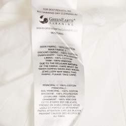 مملوكة مسبقًا فستان دولتشي وغابانا أبيض قطني مطرز 6-7 سنوات