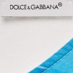 Pre Owned Dolce & Gabbana Blue Venezia Printed Cotton Top 8 Years
