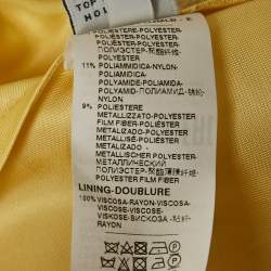 مملوكة مسبقًا Dolce & Gabbana Kids Cream/Gold Brocade Gathered Dress 11/12Yrs