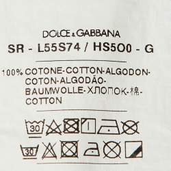 مملوكة مسبقًا بلوزة للأطفال دولتشي وغابانا بيضاء قطنية برباط 4 سنوات