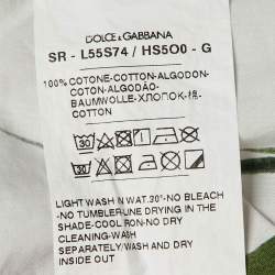 Pre Owned Dolce & Gabbana Kids White Floral Print Cotton Tie Detail Top 6 Yrs