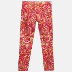 Pre Owned جينز دولتشي وغابانا كيدز دنيم بطبعة بيزلي وردي 9-10 سنوات/خصر 24 بوصة