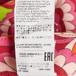 Pre Owned جينز دولتشي وغابانا كيدز دنيم بطبعة بيزلي وردي 9-10 سنوات/خصر 24 بوصة