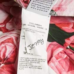 مملوكة مسبقًا فستان بوبلين مطبوع بزهور وردي من دولتشي آند غابانا أطفال 4 سنوات