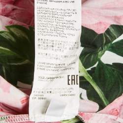 مملوكة مسبقًا فستان بوبلين مطبوع بزهور وردي من دولتشي آند غابانا أطفال 4 سنوات