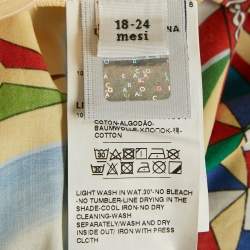 مملوكة مسبقًا فستان دولتشي وغابانا أطفال بوبلين بطبعة سيارة متعدد الألوان ست 18-24 شهر