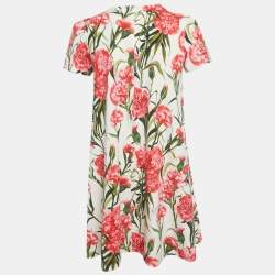 مملوكة مسبقًا Dolce & Gabbana Kids White Floral Print Cotton Dress 11/12Yrs 