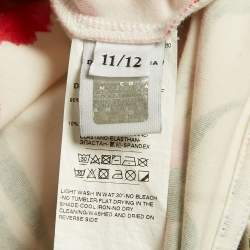 مملوكة مسبقًا Dolce & Gabbana Kids White Floral Print Cotton Dress 11/12Yrs 