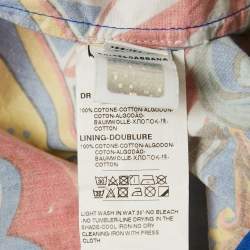 Pre Owned فساتين دولتشي أند غابانا متعددة الألوان بطبعة كاريتو قطن بأكمام منفوخة 11/12 سنة