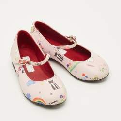 مملوكة مسبقًا شقق باليه جلد براءات اختراع أحمر دولتشي أند غابانا مقاس 23