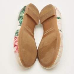 مملوكة مسبقًا Dolce & Gabbana Size 27 Multicolor Leather Camellia Print Ballet flats 