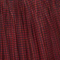 مملوكة مسبقًا Dolce & Gabbana Kids Red Houndstooth Tulle Skirt 4Yrs
