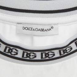 مملوكة مسبقًا Dolce & Gabbana Kids White/Black Logo Print Cotton Set 2Yrs