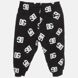 مملوكة مسبقًا Dolce & Gabbana Kids White/Black Logo Print Cotton Set 2Yrs