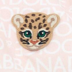 مملوكة مسبقًا سترة رياضية دولشي وغابانا وردية نقشة مونوغرام وباتش ليوبارد وبنطلون طقم 2-3 سنوات