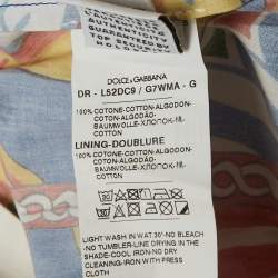 Pre Owned فستان دولتشي وغابانا للأطفال متعدد الألوان بطبعة كاريتو قطن متسع 7/8 سنوات