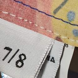 Pre Owned فستان دولتشي وغابانا للأطفال متعدد الألوان بطبعة كاريتو قطن متسع 7/8 سنوات