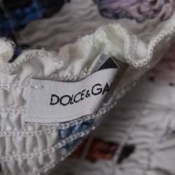 مملوكة مسبقًا Dolce & Gabbana Kids White Butterfly Print Cotton Flared Dress 9/10 Yrs