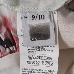 Pre Owned فستان دولتشي وغابانا أطفال أبيض بطبعة أزهار واسعة 9/10 سنوات