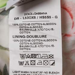 Pre Owned فستان دولتشي وغابانا أطفال أبيض بطبعة أزهار واسعة 9/10 سنوات