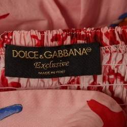 Pre Owned فستان بقطن مزخرف بطبعة كابري زهري دولتشي وغابانا كيدز 9/10 سنوات