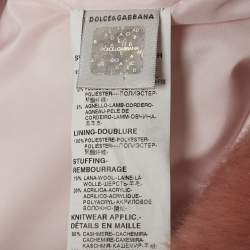 Pre Owned Dolce & Gabbana Kids Pink Faux Fur Teddy Bear Hoodie 5Yrs