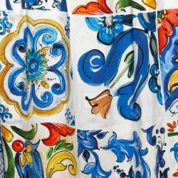 Pre Owned Dolce & Gabbana Kids Multicolor Printed Cotton Dress 8Yrs