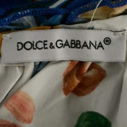 Pre Owned Dolce & Gabbana Kids Multicolor Printed Cotton Dress 8Yrs