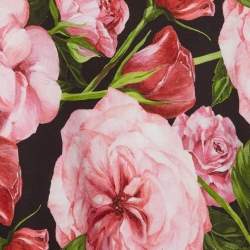 Pre Owned Dolce & Gabbana Kids Pink/Green Rose Print Jersey Dress 5Yrs