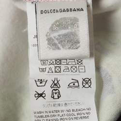 Pre Owned Dolce & Gabbana Kids Pink/Green Rose Print Jersey Dress 5Yrs