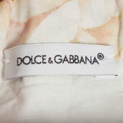 Pre Owned تنورة دولتشي آند غابانا طويلة قطن بطبعة زهور وردية 7/8 سنوات