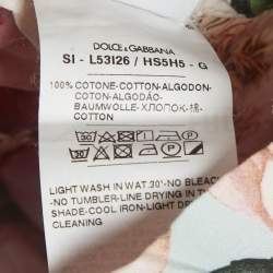 مملوكة مسبقًا Dolce & Gabbana Pink Floral Printed Cotton Skirt 6 Years