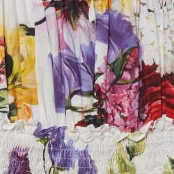 Pre Owned فسـتان دولـتشي آند غـابانا بطبـعة زهـور متعـددة الألـوان قطن طوابـق 4 سنـوات