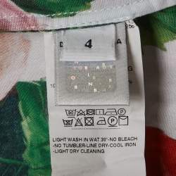 Pre Owned فسـتان دولـتشي آند غـابانا بطبـعة زهـور متعـددة الألـوان قطن طوابـق 4 سنـوات