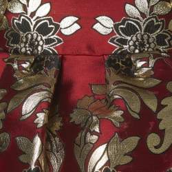 Pre Owned Dolce & Gabbana Kids Red Brocade Dress 18-24M