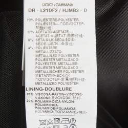 Pre Owned Dolce & Gabbana Kids Red Brocade Dress 18-24M